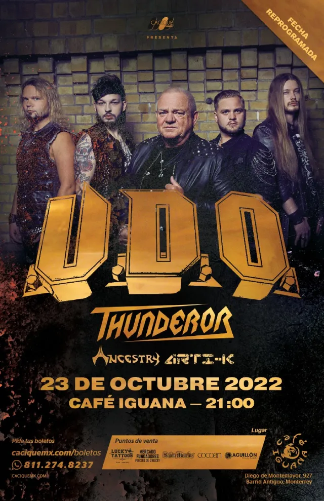 U.D.O. en Monterrey, Café Iguana, Octubre 23, 2022
