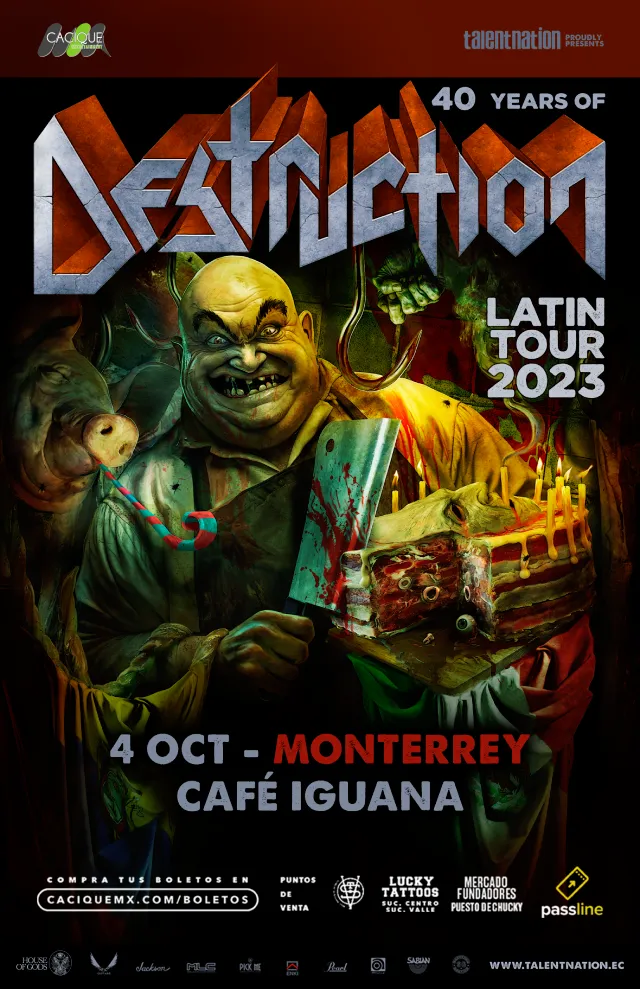 Destruction en Monterrey, Café Iguana, 04 octubre 2023
