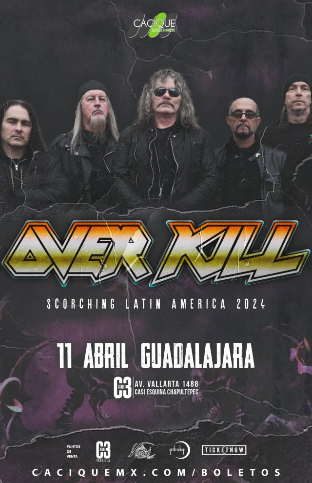 Overkill en Guadalajara, C3 Stage, Abril 11, 2024