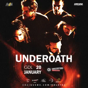 Underoath en Guadalajara, Guanamor Teatro Estudio, Enero 20 2024